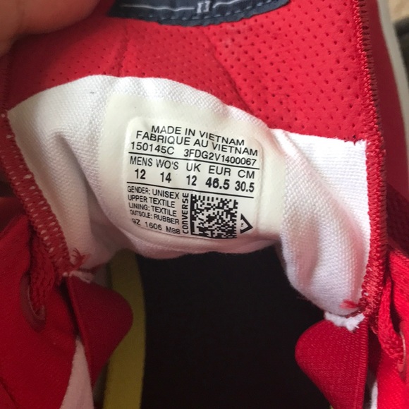 NWT Converse CT OX HI Salsa Red HT M AUTHENTIC - Picture 7 of 7